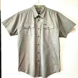 Zoo York Men's Short Sleeve Button Down Shirt, Large, T623-704